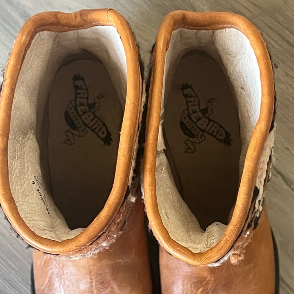FREEBIRD By Steven Shine Ankle Brown Leather Boots size 6 - Picture 7 of 16